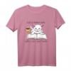 Kätzchen und Lesen Kaffee Niedlich T-Shirt - Perfektes Geschenk für Katzen- und Bücherliebhaber, Leseratten & Kaffeegenießer