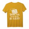 Buch Lesen Teetrinker Leser Entspannen T-Shirt - Komfortables Freizeitshirt mit Spruch für Leser und Teeliebhaber