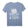 Buch Lesen Teetrinker Leser Entspannen T-Shirt - Komfortables Freizeitshirt mit Spruch für Leser und Teeliebhaber