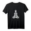 Lustiges Retro Yoga T-Shirt mit Zitat 'Ich bin meistens Frieden, Liebe und Licht und ein bisschen fick dich selbst' – Perfektes Geschenk zu Weihnachten & Geburtstag