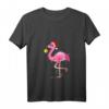 Damen Flamingo Weihnachtsbaum Lichter Lustiges Weihnachts-Ornament T-Shirt mit V-Ausschnitt – Perfekt für festliche Stimmung und Geschenke