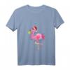 Damen Flamingo Weihnachtsbaum Lichter Lustiges Weihnachts-Ornament T-Shirt mit V-Ausschnitt – Perfekt für festliche Stimmung und Geschenke