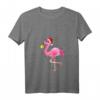 Damen Flamingo Weihnachtsbaum Lichter Lustiges Weihnachts-Ornament T-Shirt mit V-Ausschnitt – Perfekt für festliche Stimmung und Geschenke