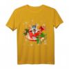 Husky And Coffee Weihnachts-Schnee-Lichter-Pyjama T-Shirt – Festliche Outfits & Geschenke für Husky-Liebhaber zu Weihnachten & Feiertagen