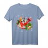 Husky And Coffee Weihnachts-Schnee-Lichter-Pyjama T-Shirt – Festliche Outfits & Geschenke für Husky-Liebhaber zu Weihnachten & Feiertagen