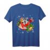 Husky And Coffee Weihnachts-Schnee-Lichter-Pyjama T-Shirt – Festliche Outfits & Geschenke für Husky-Liebhaber zu Weihnachten & Feiertagen