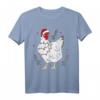 Lustiger Weihnachts-Pyjama mit Hühnerbaum-Lichtern – Bauernhof-Huhn T-Shirt für Familien, Kinder & Hühnermütter, perfekt für Weihnachten & Feiertage