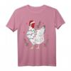 Lustiger Weihnachts-Pyjama mit Hühnerbaum-Lichtern – Bauernhof-Huhn T-Shirt für Familien, Kinder & Hühnermütter, perfekt für Weihnachten & Feiertage