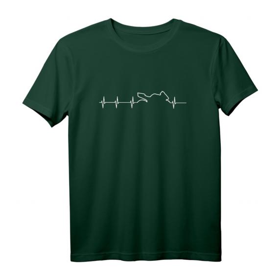 Sport Motorrad Herzschlag T-Shirt – Perfektes Geschenk für Motorradfans, Rennfahrer & Liebhaber zu Geburtstagen, Weihnachten & besonderen Anlässen