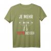 Je Mehr Testo Besser - Lustiges Sport Shirt für Herren und Damen, Fitness T-Shirt für Bodybuilding & Vatertagsgeschenk