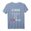 Je Mehr Testo Besser - Lustiges Sport Shirt für Herren und Damen, Fitness T-Shirt für Bodybuilding & Vatertagsgeschenk