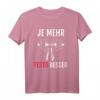 Je Mehr Testo Besser - Lustiges Sport Shirt für Herren und Damen, Fitness T-Shirt für Bodybuilding & Vatertagsgeschenk