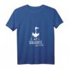 Damen Stockente Silhouette | Läuft Bei Mir Nordic Walking Fun T-Shirt mit V-Ausschnitt – Perfektes Geschenk für Nordic Walker und Walking Gruppen