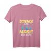 Damen Wissenschaft T-Shirt - Lustiges Design mit Experimenten, Atomen, DNA & Teleskop für Nerds und Wissenschaftlerinnen