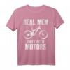 Cooles Radfahrer Biker T-Shirt - Real Men Don't Need Motors - Lustiges Geschenk für Fahrradfahrer, Mountainbiker & E-Bike Gegner