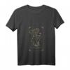 Damen The Magical Tarot Karte T-Shirt - Boho & Dark Academia mit V-Ausschnitt, Minimalistisches Cottagecore & Esoterik Design mit Pilzmotiv