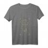 Damen The Magical Tarot Karte T-Shirt - Boho & Dark Academia mit V-Ausschnitt, Minimalistisches Cottagecore & Esoterik Design mit Pilzmotiv