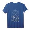 Free Hugs Lustiges BJJ T-Shirt & Kapuzenjacke - Vintage Retro Style für Jiu Jitsu, MMA & Grappling Fans, Geschenkidee für Kämpfer