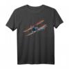 Doppeldecker T-Shirt für Flugzeugfans - Historisches Flugzeug Motiv, klassisch geschnitten, ideales Geschenk für Modellflugzeug- und Luftfahrtbegeisterte