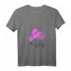 Damen Pink Motocross Dirtbike T-Shirt mit V-Ausschnitt – Wüstenrennen, Abenteuer, Sportmode für Frauen