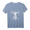 Vitruvian Motorradfahrer T-Shirt mit Leonardo Da Vinci Motiv – Perfektes Biker Geschenk für Männer, Frauen & Kinder zum Motorradtreffen, Geburtstag, Mutter- & Vatertag