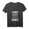 Damen Zylinder statt Kinder T-Shirt | Lustiges Motorsport & Tuning T-Shirt mit V-Ausschnitt – Perfektes Geschenk für Autofans & Mechaniker