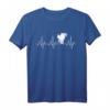Motorrad Herzschlag EKG T-Shirt für Biker & Motorsportfans - Lustiges Party-Shirt & Geschenk für Freunde zu Weihnachten, Ostern & Geburtstag
