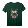 Motte mit Blumen im Jugendstil, Art Deco & Tarot Stil - Mystisches T-Shirt für Fans von Okkultismus, Esoterik & magischen Tieren