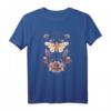 Motte mit Blumen im Jugendstil, Art Deco & Tarot Stil - Mystisches T-Shirt für Fans von Okkultismus, Esoterik & magischen Tieren