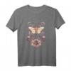 Motte mit Blumen im Jugendstil, Art Deco & Tarot Stil - Mystisches T-Shirt für Fans von Okkultismus, Esoterik & magischen Tieren