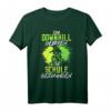 Zum Downhill Geboren Mountainbike Biker Geschenk Spruch MTB T-Shirt – Lustiges Radfahrer Oberteil für Geburtstage & Weihnachten