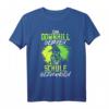 Zum Downhill Geboren Mountainbike Biker Geschenk Spruch MTB T-Shirt – Lustiges Radfahrer Oberteil für Geburtstage & Weihnachten
