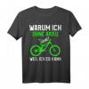 Cooles Mountainbike T-Shirt MTB ohne Akku mit Spruch - Geschenkidee für leidenschaftliche Radfahrer und Mountainbiker