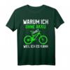 Cooles Mountainbike T-Shirt MTB ohne Akku mit Spruch - Geschenkidee für leidenschaftliche Radfahrer und Mountainbiker