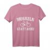 Kein Akku Fahrradfahrer Mountainbike & Rennrad T-Shirt – Motiv 'Muskeln statt Akku' für echte Radsportler, Radrennen & MTB-Fans