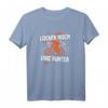 Downhill Mountainbike MTB Spruch T-Shirt - Locker Hoch, Irre Runter für Radfahrer, Trail & Enduro Fans, Geschenk für Mountainbiker