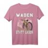 Waden statt Laden Anti E-Bike T-Shirt für Mountainbiker - Witziges Trail- und Radfahrer-Shirt gegen Stromradler