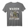 Waden statt Laden Anti E-Bike T-Shirt für Mountainbiker - Witziges Trail- und Radfahrer-Shirt gegen Stromradler