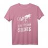 Funny Distressed MTB T-Shirt 'I Do My Own Stunts' – Vintage Mountain Biking Shirt for Trail Riders and MTB Enthusiasts