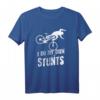 Funny Distressed MTB T-Shirt 'I Do My Own Stunts' – Vintage Mountain Biking Shirt for Trail Riders and MTB Enthusiasts