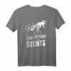 Funny Distressed MTB T-Shirt 'I Do My Own Stunts' – Vintage Mountain Biking Shirt for Trail Riders and MTB Enthusiasts