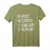 Mountainbike Shirt – Lustiges MTB Downhill Geschenk T-Shirt mit Spruch 'Ride Crash Swear Repeat' für Radfahrer & Bike-Enthusiasten