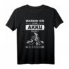Warum ich ohne Akku fahre weil ich es kann - Lustiges MTB Mountainbike T-Shirt für Radfahrer & Radsportler, perfekte Geschenkidee für Männer & Frauen