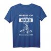 Warum ich ohne Akku fahre weil ich es kann - Lustiges MTB Mountainbike T-Shirt für Radfahrer & Radsportler, perfekte Geschenkidee für Männer & Frauen