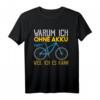 Cooles Mountainbike T-Shirt ohne Akku - Lustiges Anti E-Bike Statement für stolze Radfahrer & Mountainbiker, ideales Geschenk zum Geburtstag