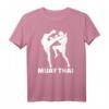 Muay Thai T-Shirt mit Martial Arts Kämpfern - Klassisch geschnitten, doppelt genähter Saum, ideal für Kampfsportfans