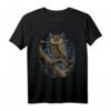 Mondlicht Majestät Eule T-Shirt – Mystisches Tiermotiv mit Vollmond, perfekt für Natur- und Eulenliebhaber