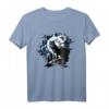 Wolf sitzt heulend im Vollmond bei Nacht Silhouette Tier T-Shirt – Perfektes Geschenk für Wolf Liebhaber und Mystik Fans