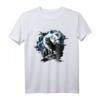 Wolf sitzt heulend im Vollmond bei Nacht Silhouette Tier T-Shirt – Perfektes Geschenk für Wolf Liebhaber und Mystik Fans