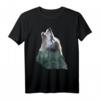 Wolf Heulend Mystik Wald Jagd Berge Natur T-Shirt - Perfektes Geschenk für Tier- und Naturliebhaber zu Weihnachten & Geburtstag